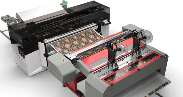 Arbetsflödeslösningen UV-gel Wallpaper Factory som kan monteras på Canons Coloradoskrivare prisas av Printing United Alliance.